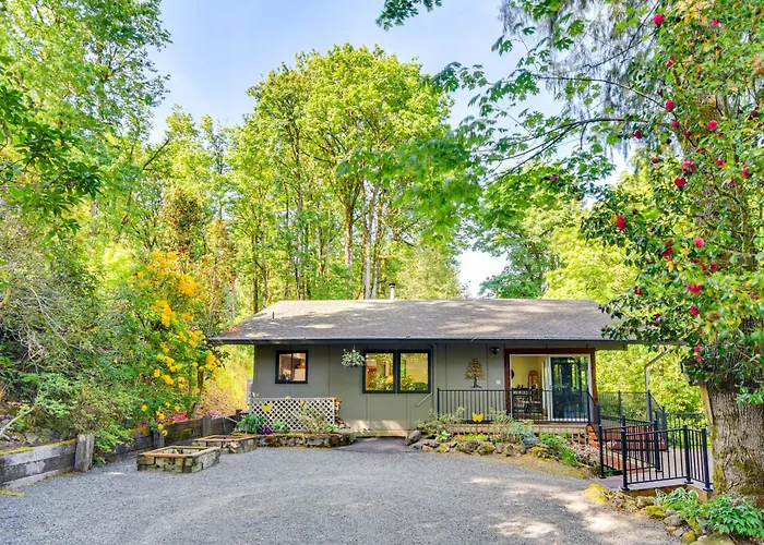 Riverfront Woodland Cabin: Wooded & Forested Views